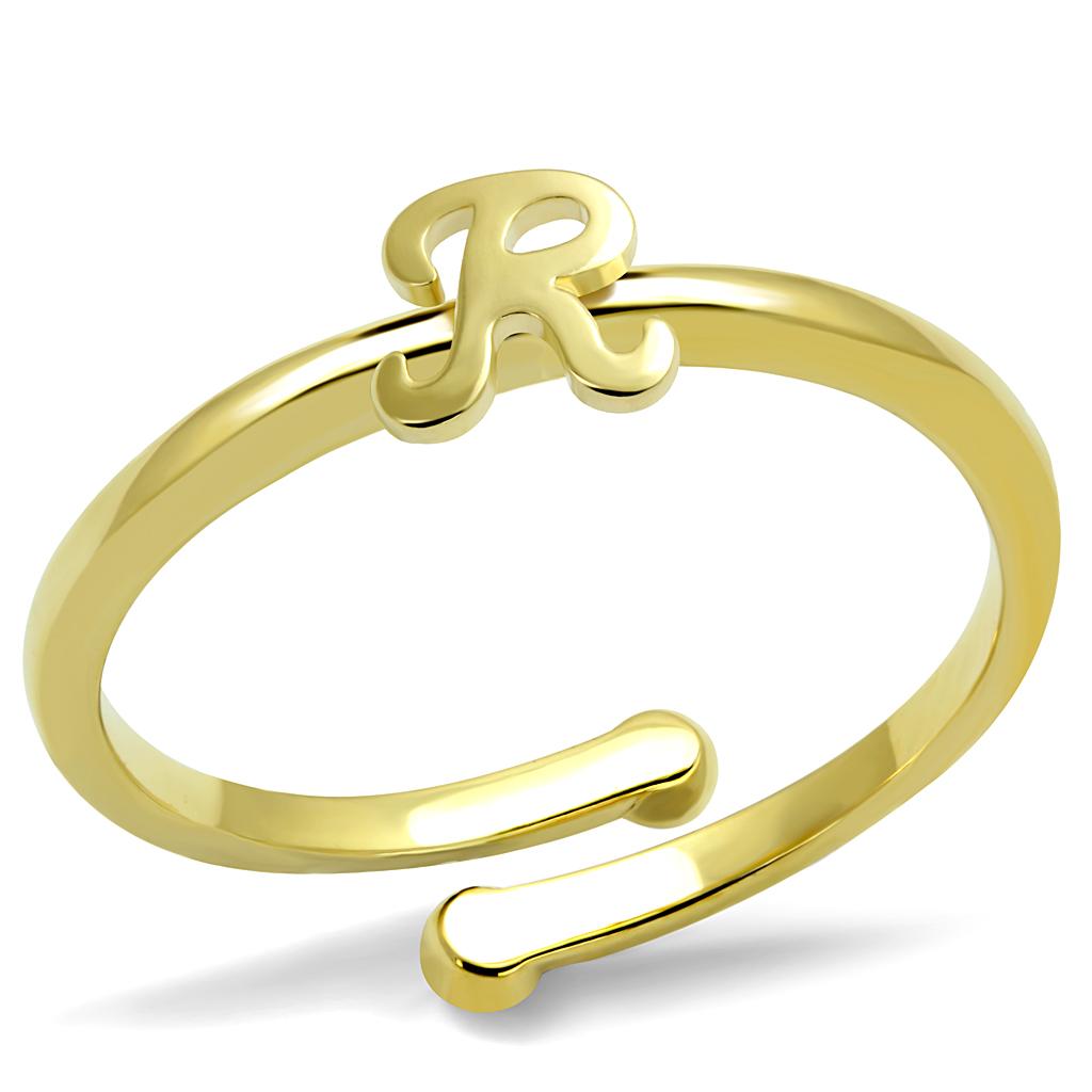 JCE3996 Flash Gold Brass Ring with No Stone