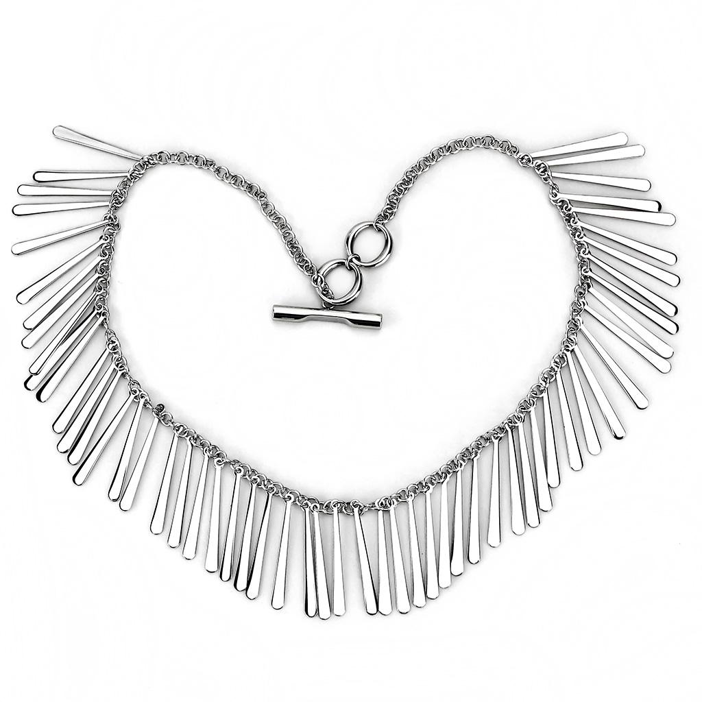 JCE3499 High polished (no plating) Stainless Steel Necklace with No Stone